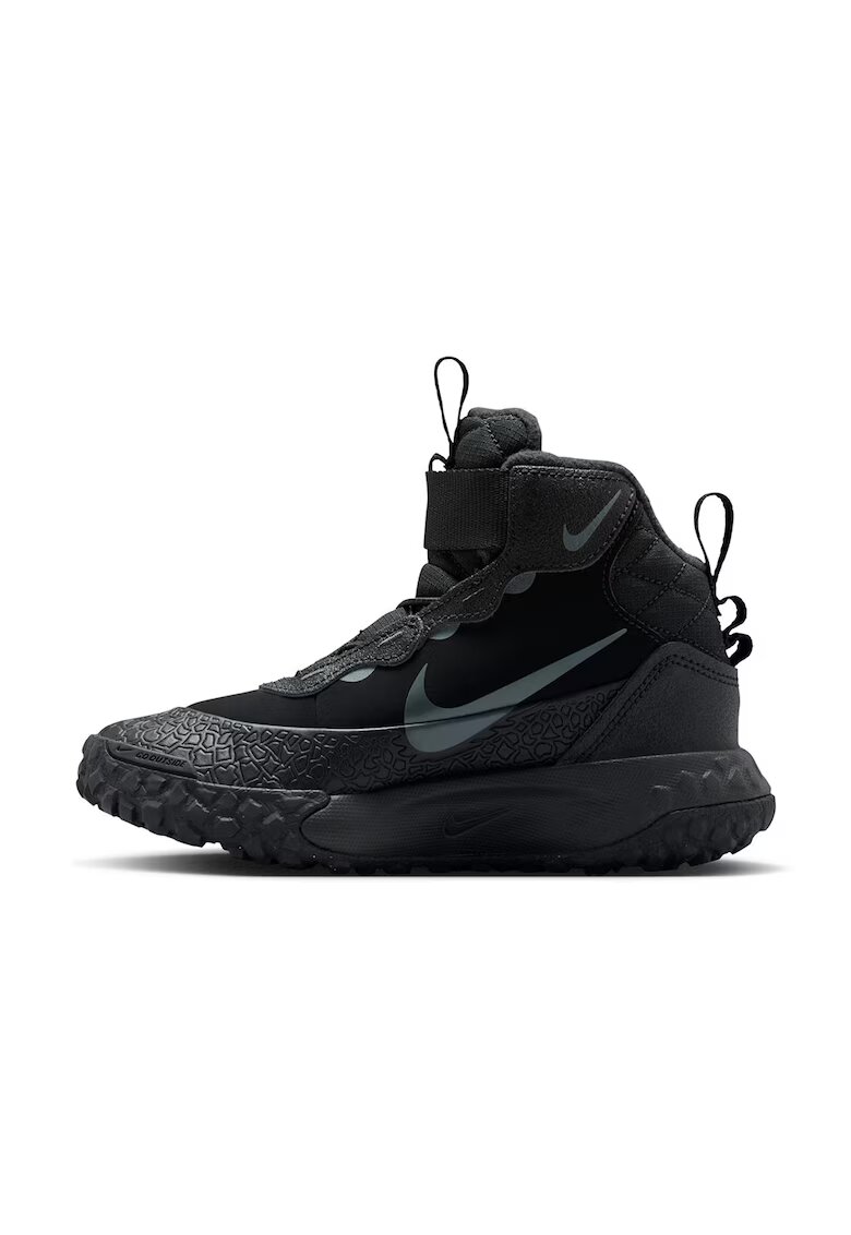 Nike Ghete cu insertii din piele Terrascout - Negru/Gri antracit