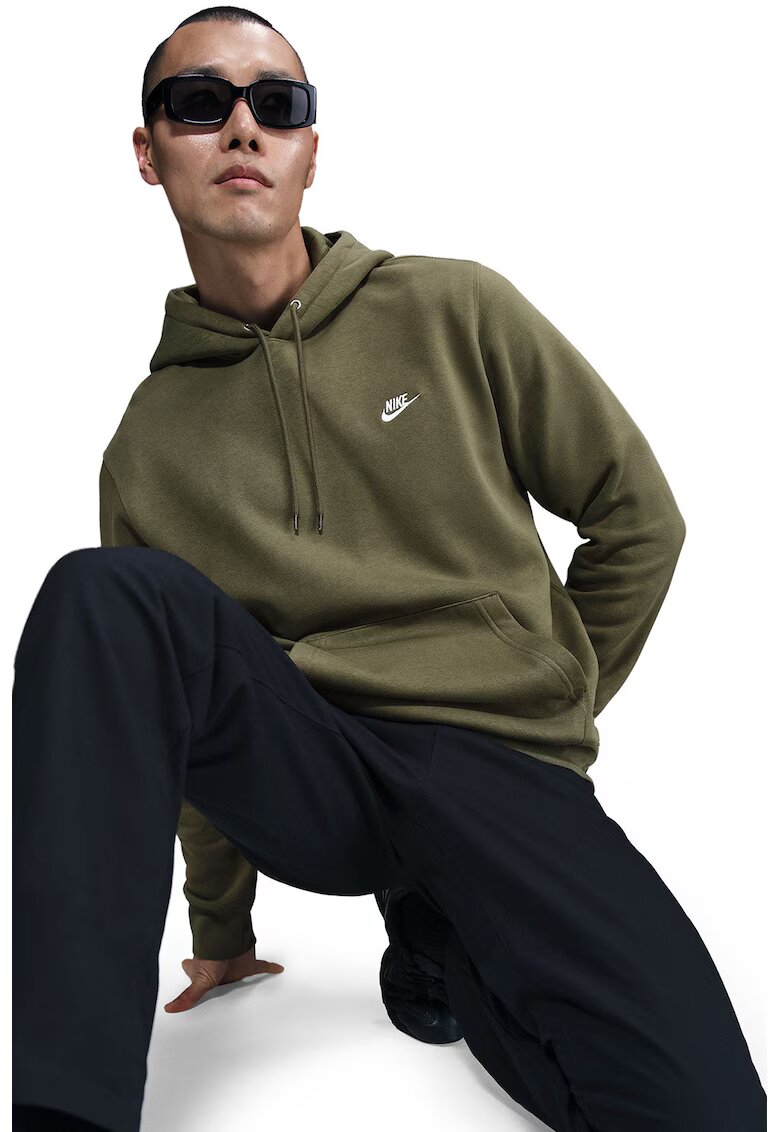Nike Hanorac cu buzunar kangaroo Club - Verde masliniu