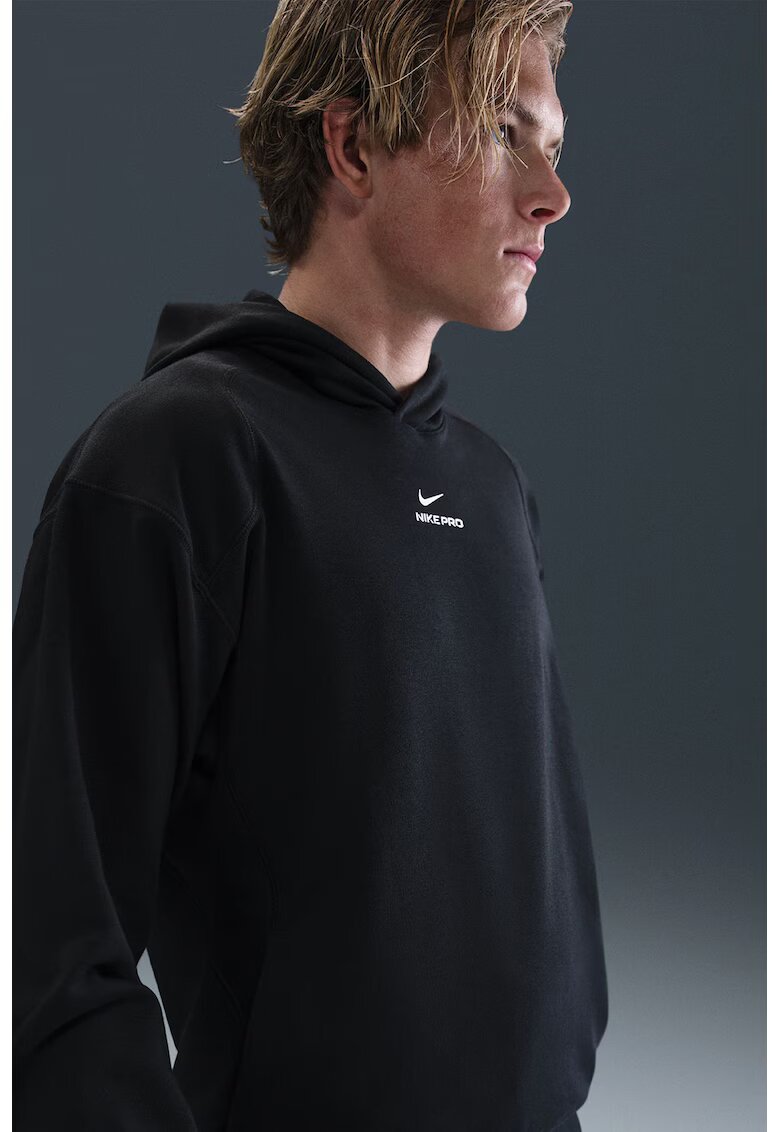 Nike Hanorac cu detaliu logo Fitness - Alb/Negru