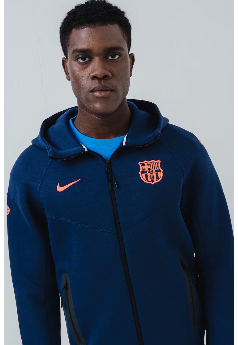 Nike Hanorac cu fermoar pentru fotbal - Bleumarin
