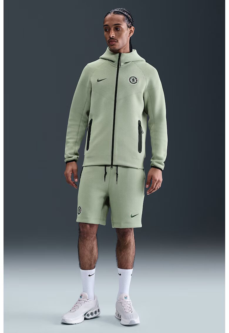 Nike Hanorac cu fermoar - pentru fotbal Chelsea FC Tech - Verde pal
