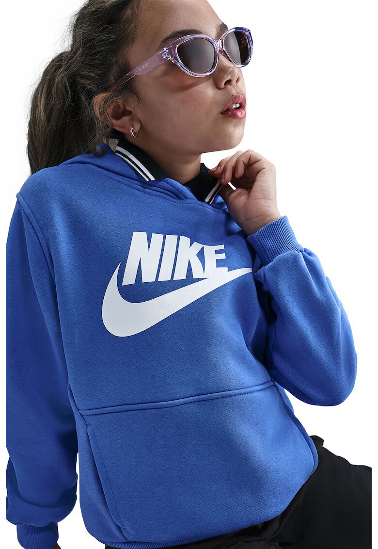 Nike Hanorac cu imprimeu logo cauciucat Club - Albastru deschis
