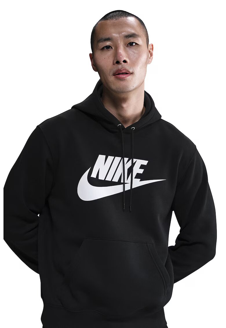 Nike Hanorac cu logo frontal Club - Negru/Alb optic