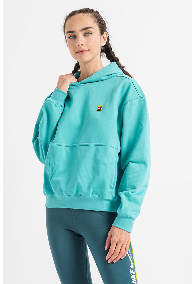 Nike Hanorac cu maneci cazute pentru tenis Court - Verde menta