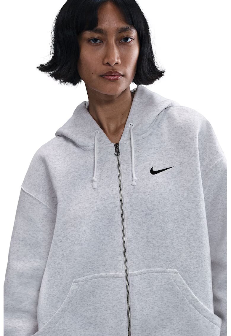 Nike Hanorac lejer cu fermoar Phoenix - Gri deschis melange