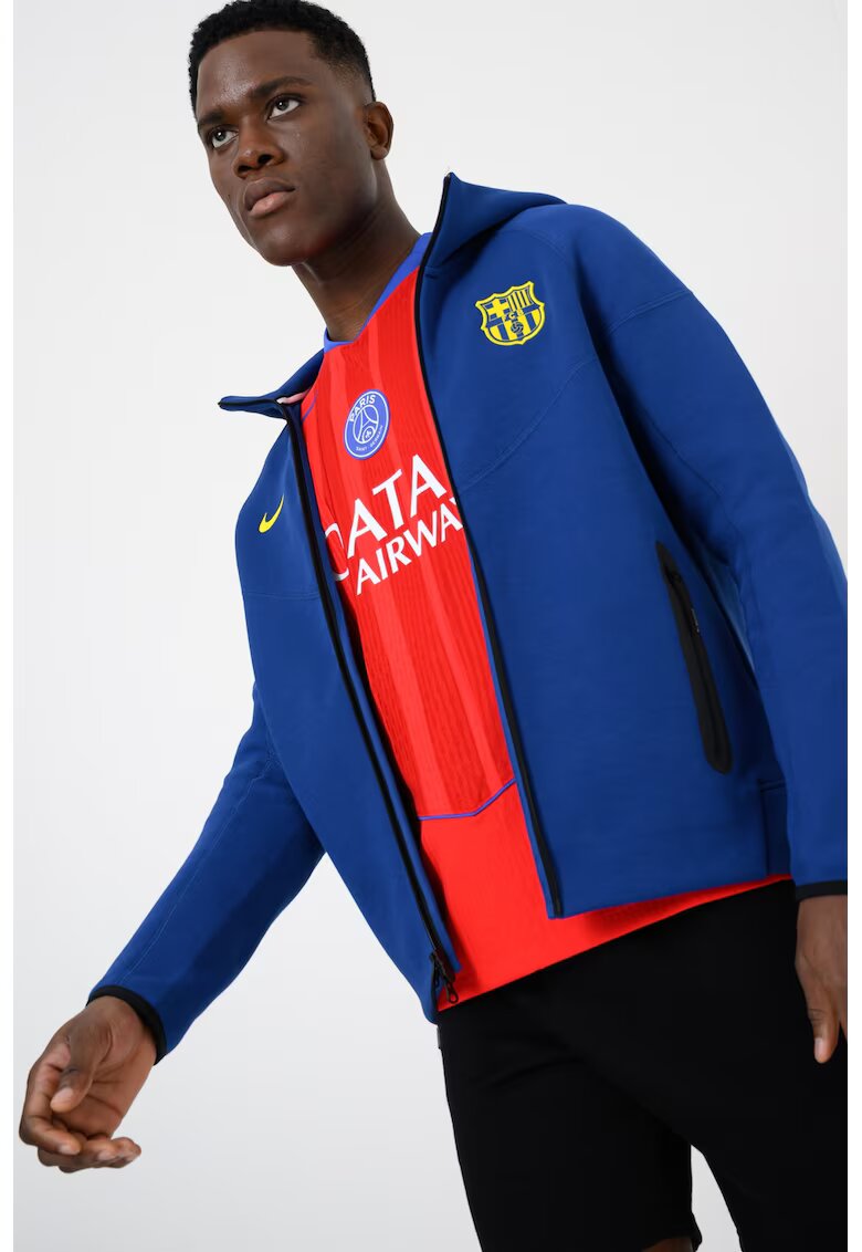 Nike Hanorac pentru fotbal FCB - Galben neon/Albastru royal