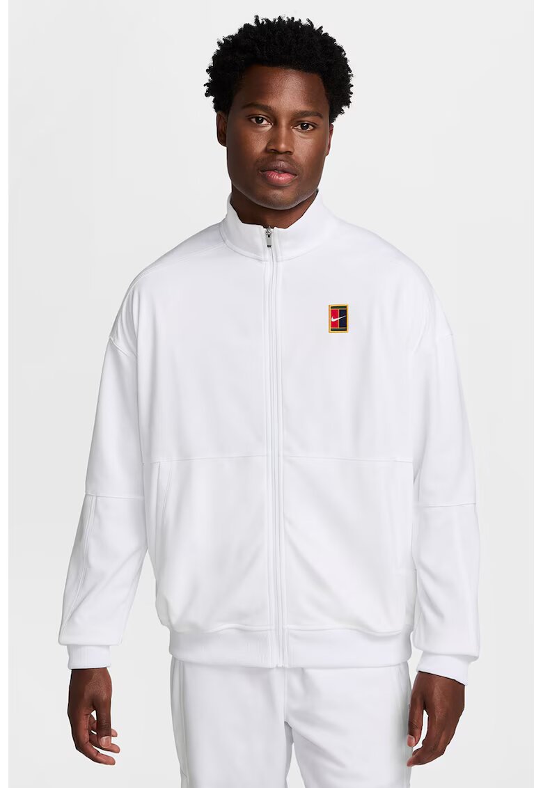 Nike Jacheta cu fermoar pentru tenis Heritage - Alb optic