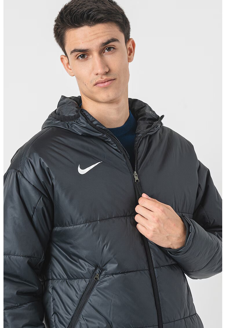 Nike Jacheta cu fermoar si gluga pentru fotbal - Alb/Negru