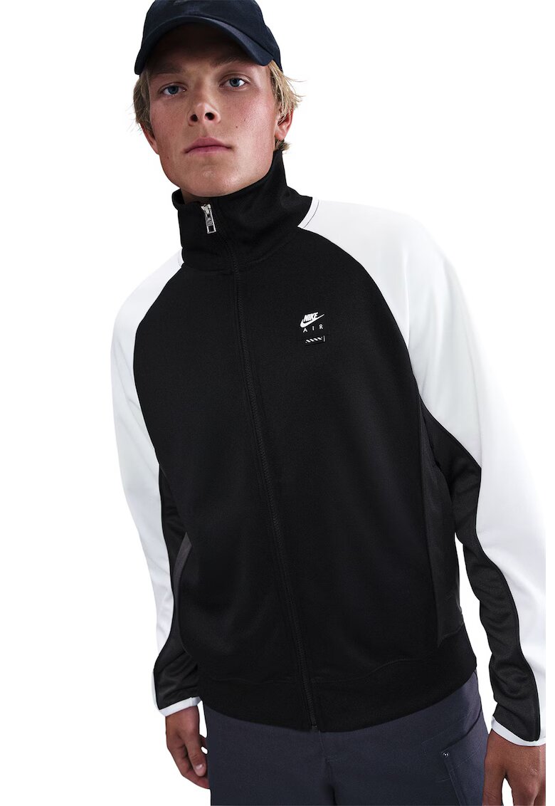 Nike Jacheta lejera cu fermoar Air - Alb/Negru