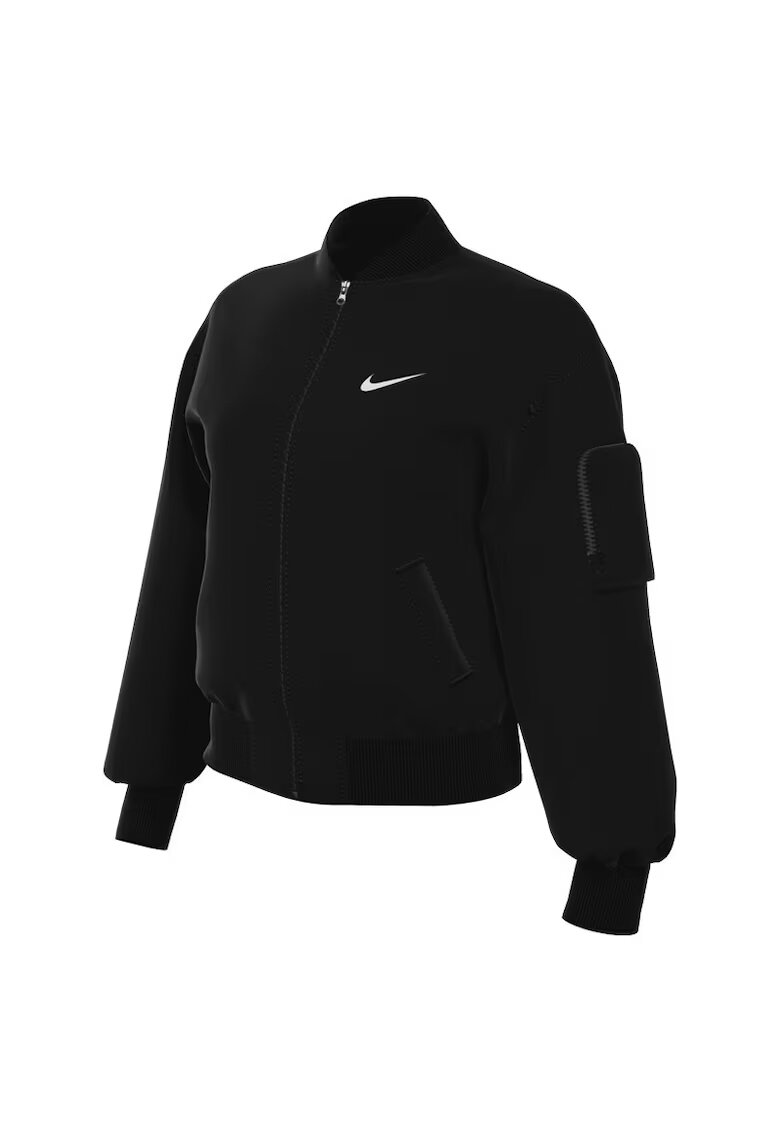 Nike Jacheta pentru Femei - w nsw essntl os bomber - FN2839-010 - Negru - Negru