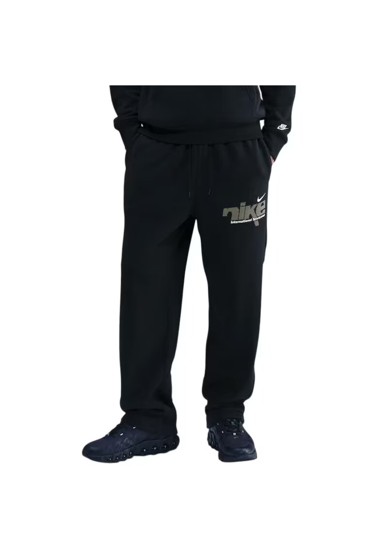 Nike Pantaloni Club Bungee Swoosh Sport 51776 - Negru