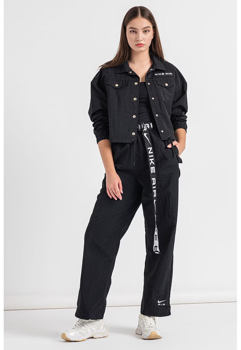 Nike Pantaloni cu talie inalta si buzunare laterale - Negru