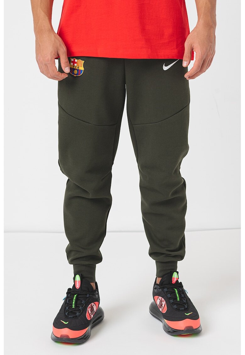 Nike Pantaloni cu talie medie pentru fotbal FC Barcelona - Verde padure