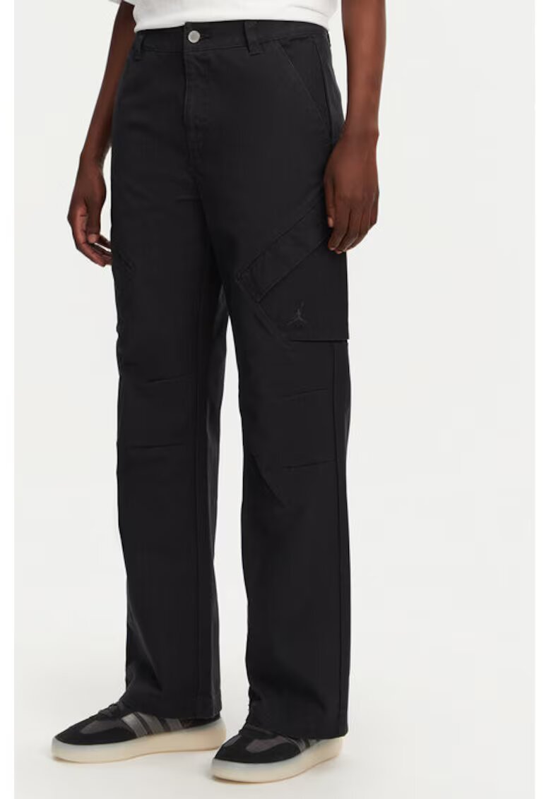 Nike Pantaloni dama - 305365408 - Bumbac - Negru - Negru