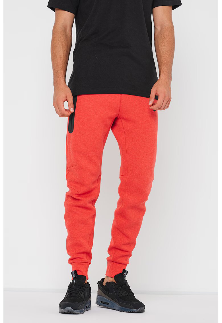 Nike Pantaloni de trening cu buzunare cu fermoar - Rosu melage