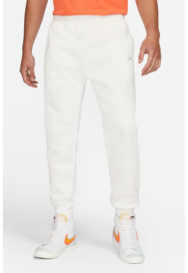 Nike Pantaloni de trening cu buzunare laterale - Alb fildes