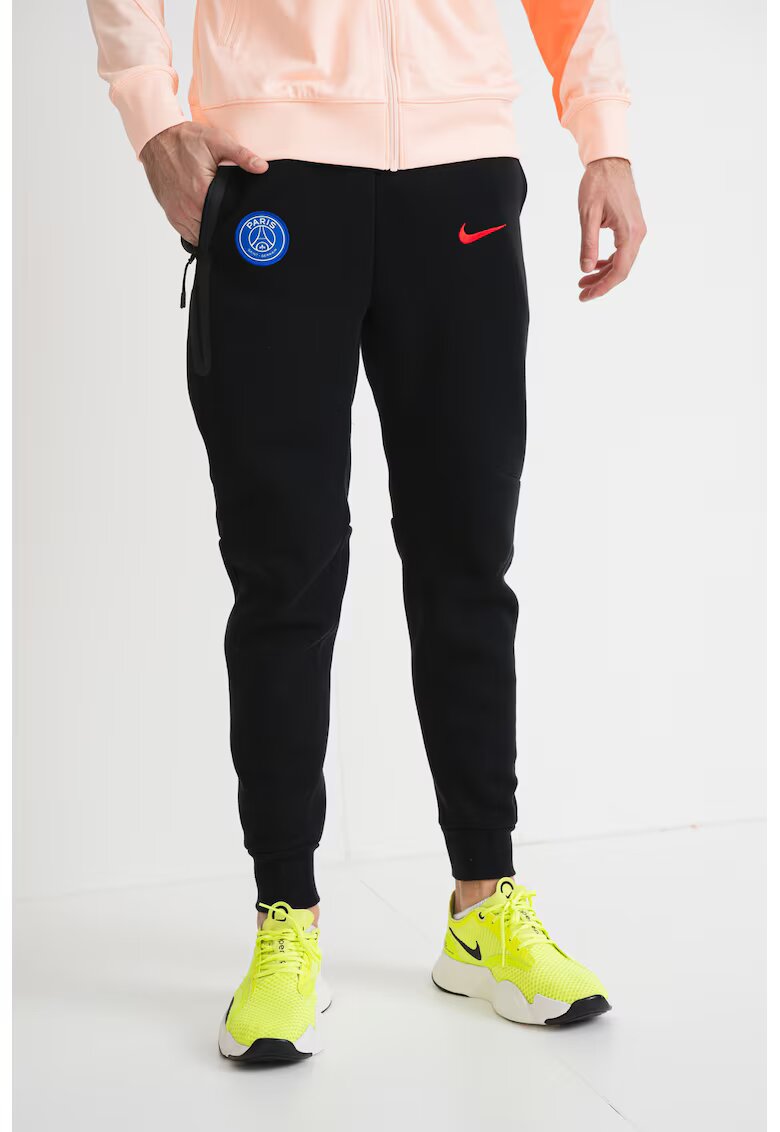 Nike Pantaloni de trening cu buzunare laterale - pentru fotbal PSG - Rosu/Negru
