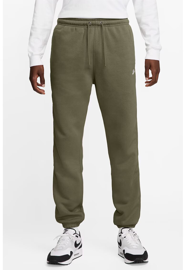 Nike Pantaloni de trening cu buzunare laterale - snur - model uni - Verde masliniu