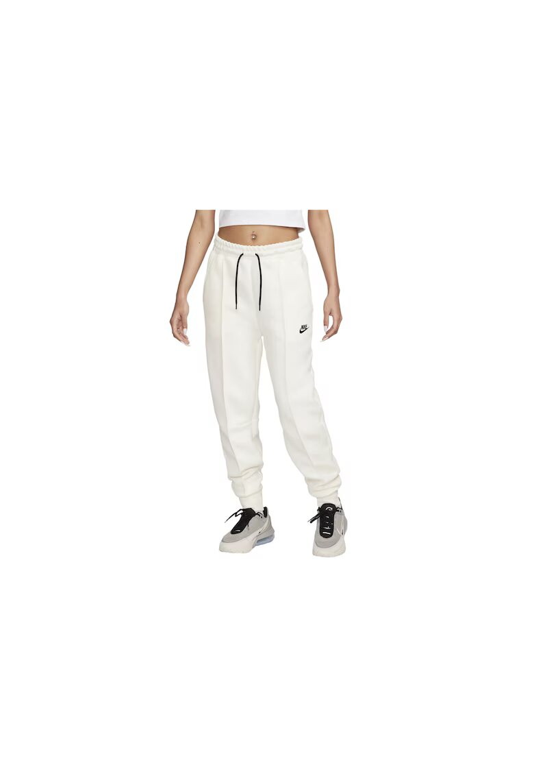 Nike Pantaloni de trening cu snur de ajustare in talie - Alb