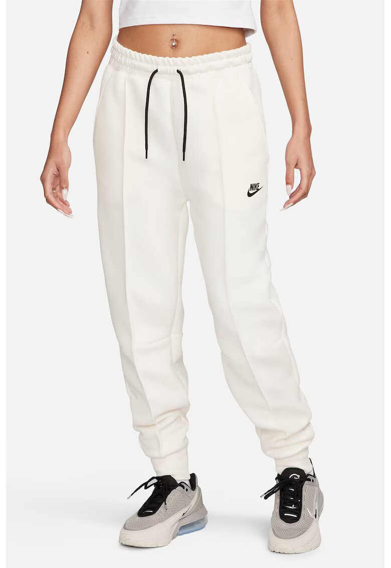 Nike Pantaloni de trening cu snur de ajustare in talie - Negru stins/Crem