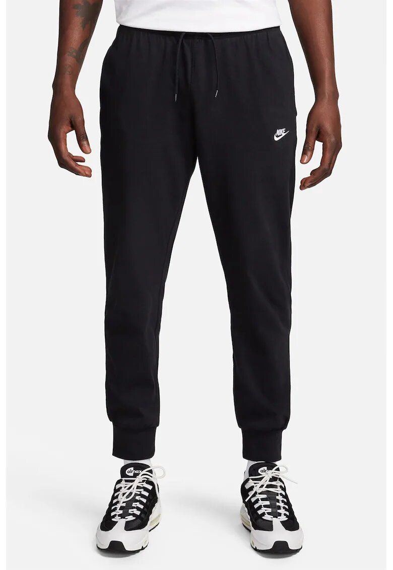 Nike Pantaloni de trening cu talie medie si snur in talie - Negru