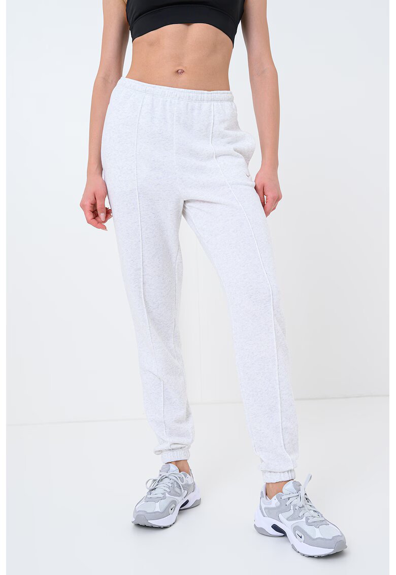 Nike Pantaloni de trening din amestec de bumbac cu buzunzare laterale - Gri deschis/Alb murdar