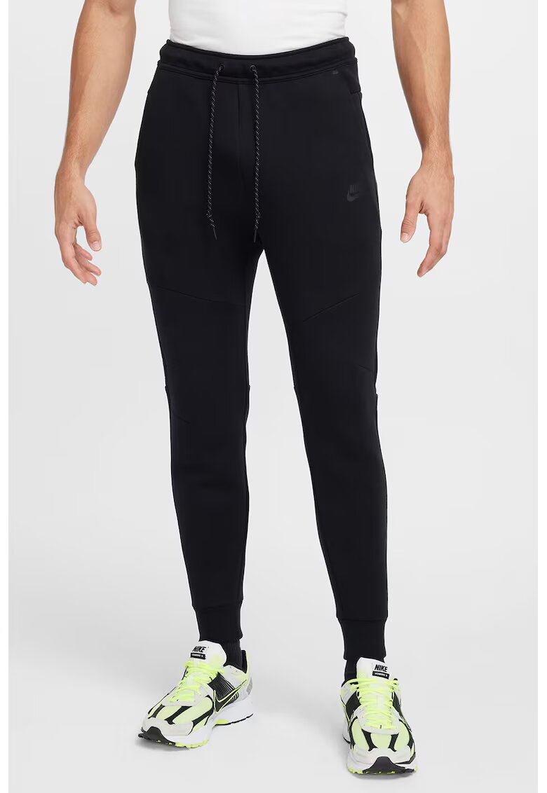 Nike Pantaloni de trening din amestec de bumbac cu talie ajustabilia - Negru