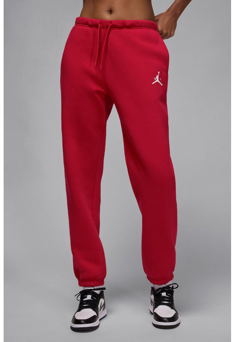 Nike Pantaloni pentru buzunare laterale si snur - pentru baschet - Rosu/Alb