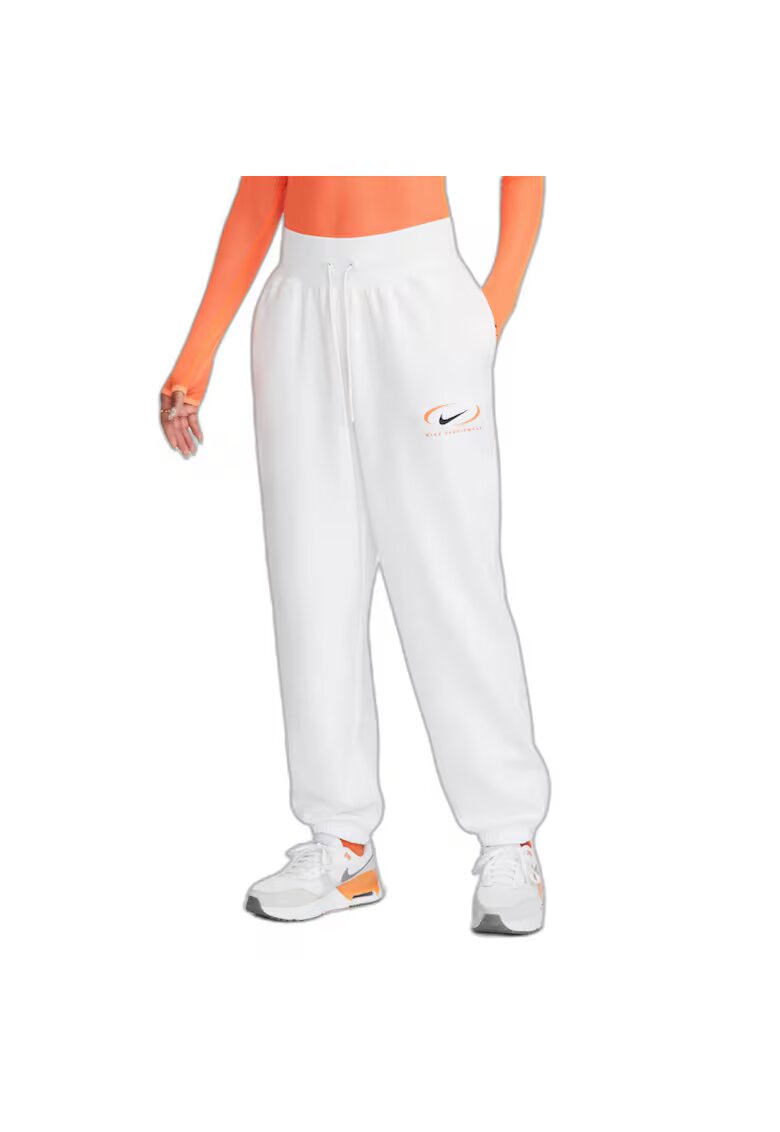 Nike Pantaloni pentru Femei - w nsw phnx flc hr os pant prnt - FN7716-100 - Alb - Alb