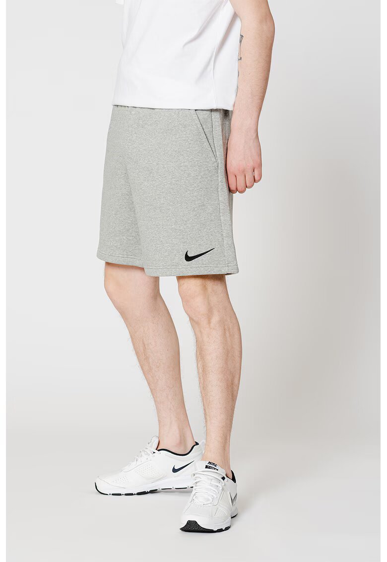 Nike Pantaloni scurti cu buzunare laterale si logo pentru fotbal - Gri melange