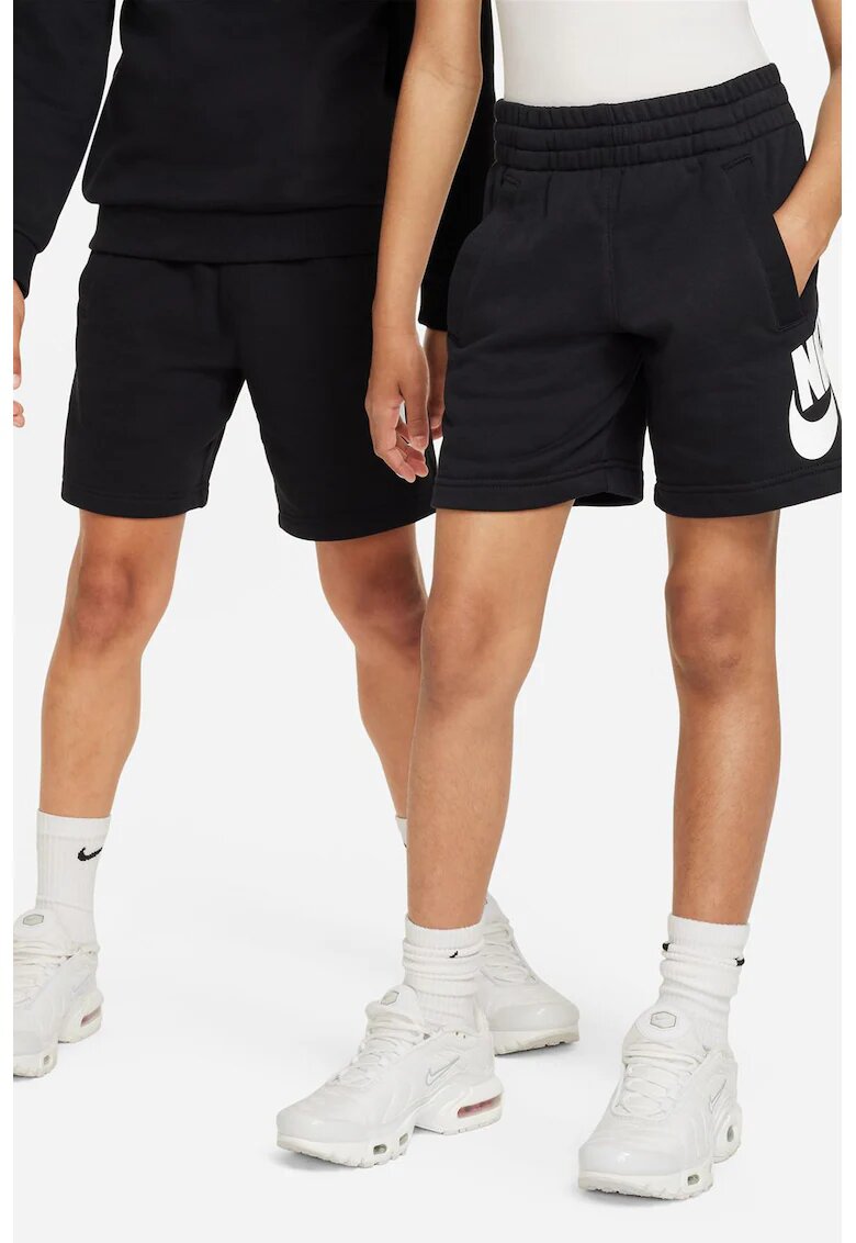 Nike Pantaloni scurti cu buzunare oblice Sportswear Club - Alb/Negru