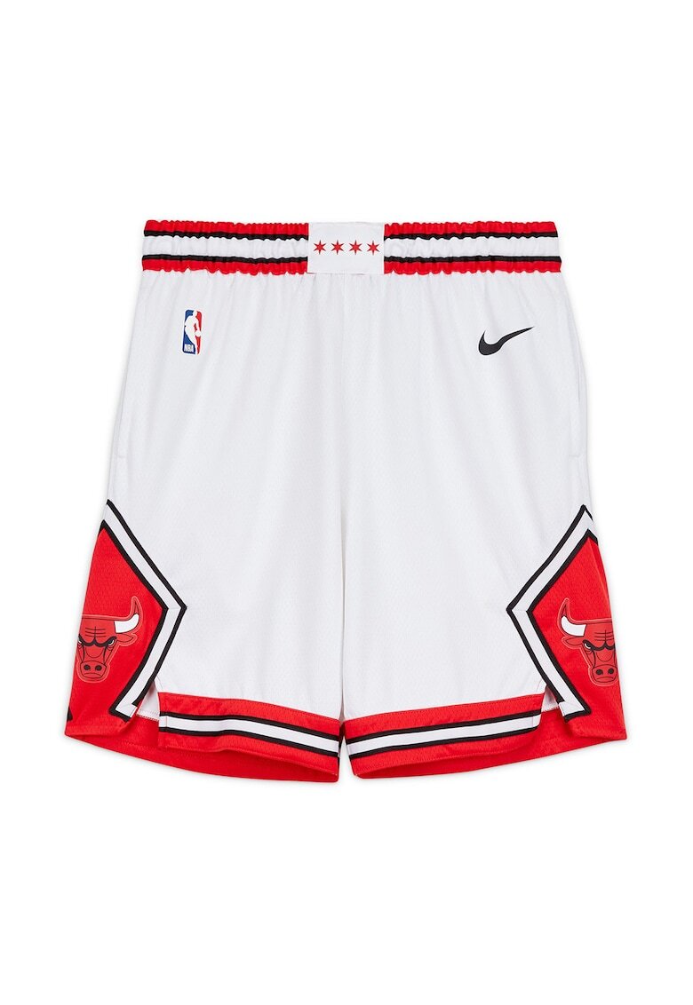 Nike Pantaloni scurti cu talie elastica pentru baschet Chicago Bulls - Alb/Rosu vermillion