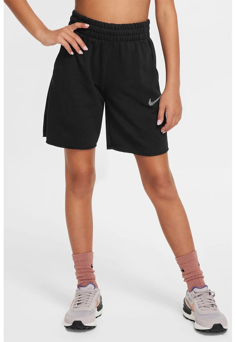 Nike Pantaloni scurti cu talie inalta - Negru stins