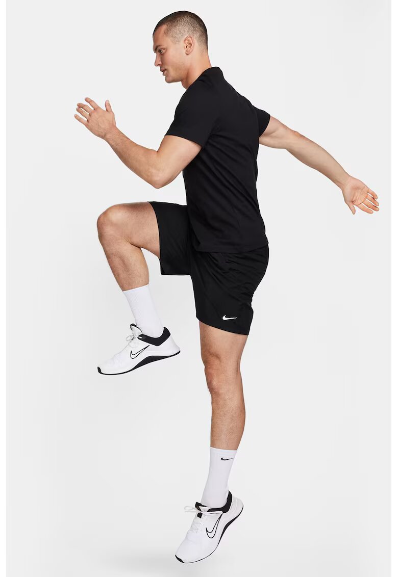 Nike Pantaloni scurti cu talie medie si snur pentru baseball - Negru