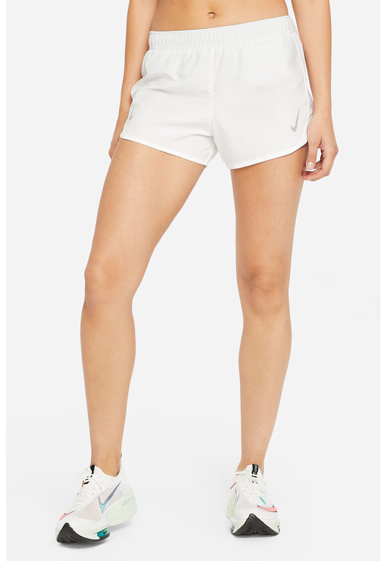 Nike Pantaloni scurti cu tehnologie Dri-Fit pentru alergare Tempo Race - Alb murdar