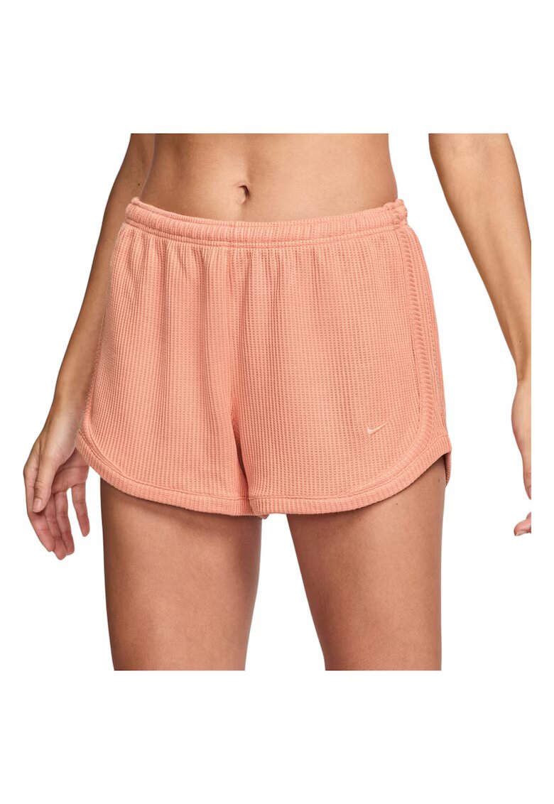 Nike Pantaloni scurti sport dama HJ3842 - Bumbac/Poliester - Portocaliu
