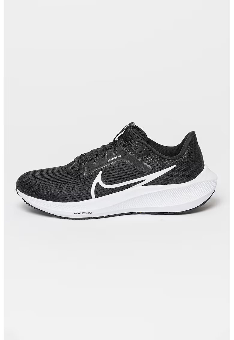Nike Pantofi cu imprimeu logo pentru alergare Air Zoom Pegasus 40 - Alb/Negru