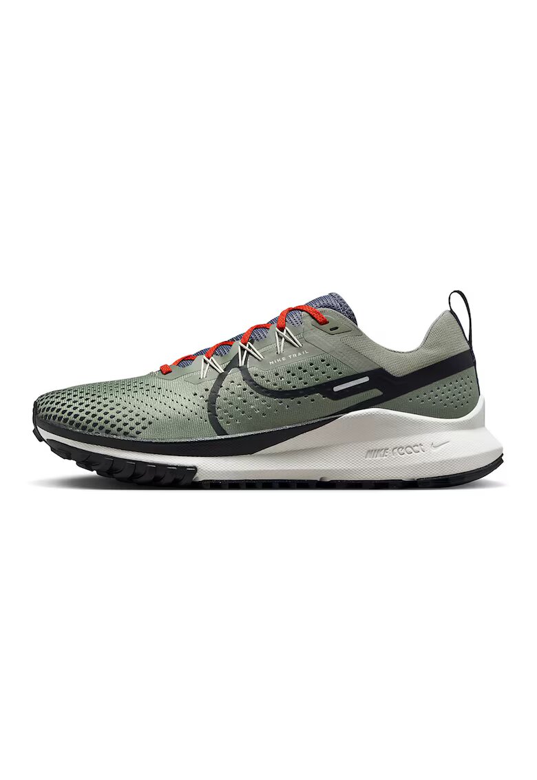 Nike Pantofi din material textil pentru alergare pe teren accidentat React Pegasus 4 - Kaki