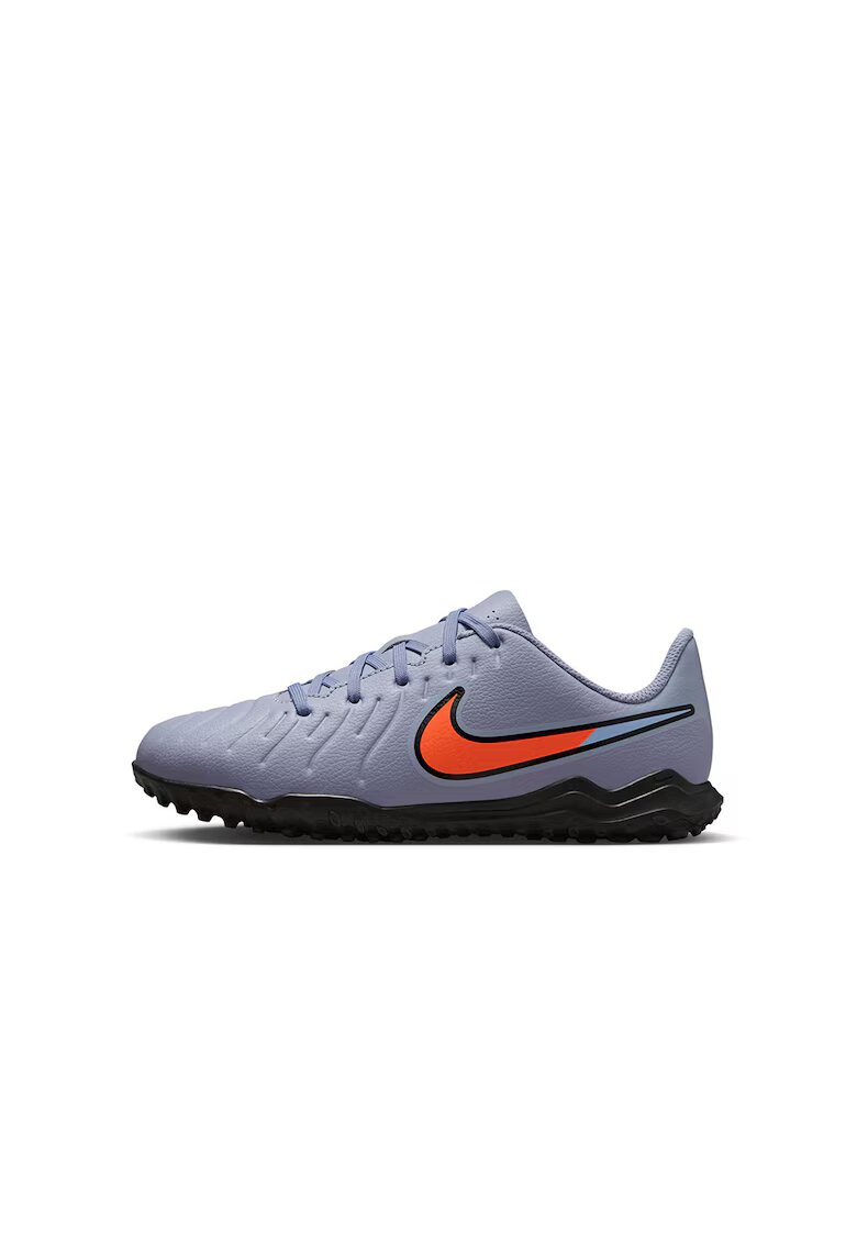 Nike Pantofi Jr. Tiempo Legend 10 Club Turf pentru fotbal - Albastru prafuit/Portocaliu deschis