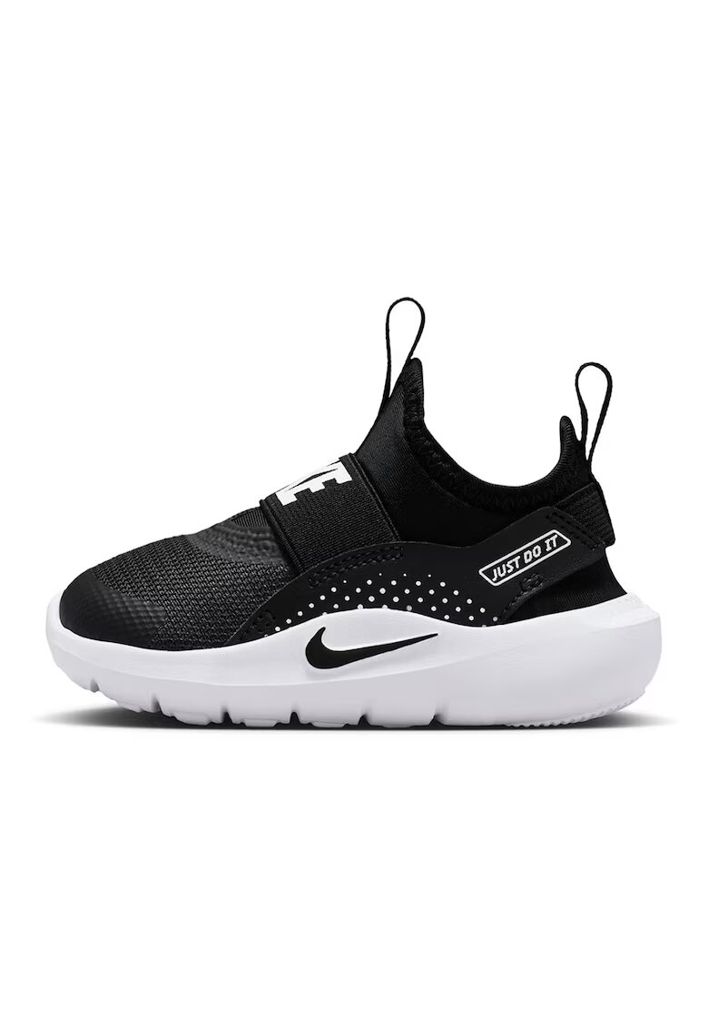 Nike Pantofi slip-on Flex Runner 4 cu detaliu logo pentru alergare - Alb/Negru