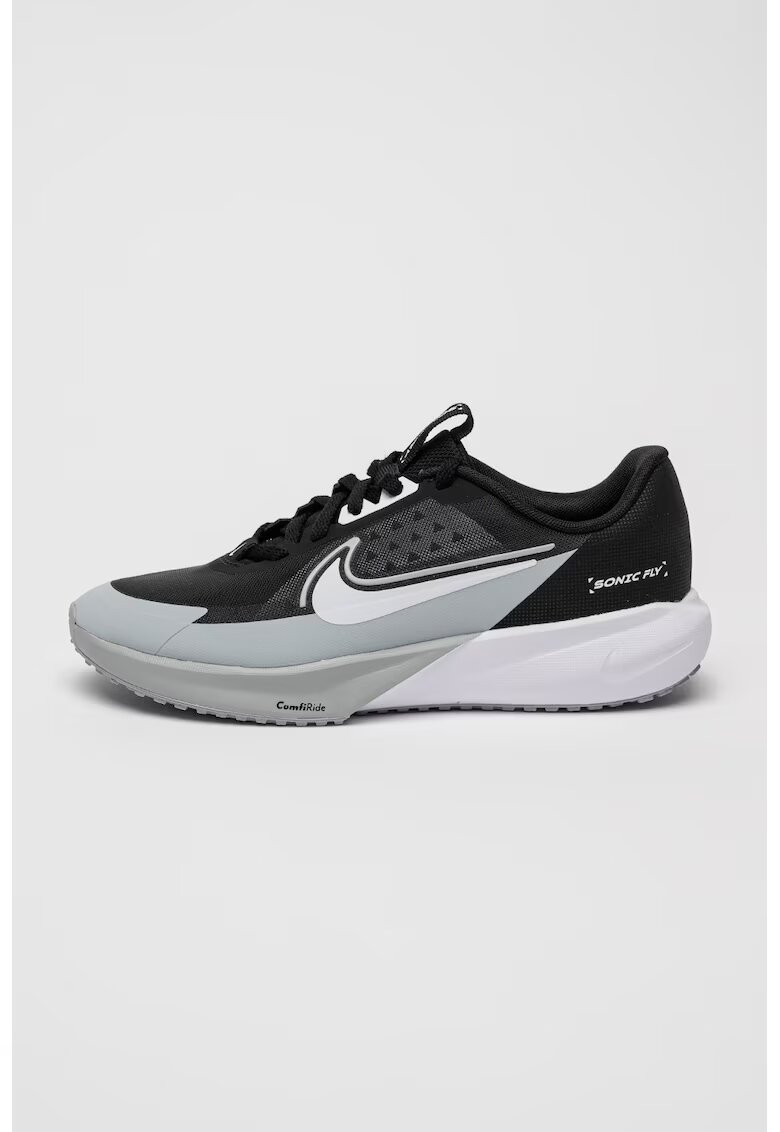 Nike Pantofi Sonic Fly - pentru alergare - Alb/Negru/Gri cenusiu