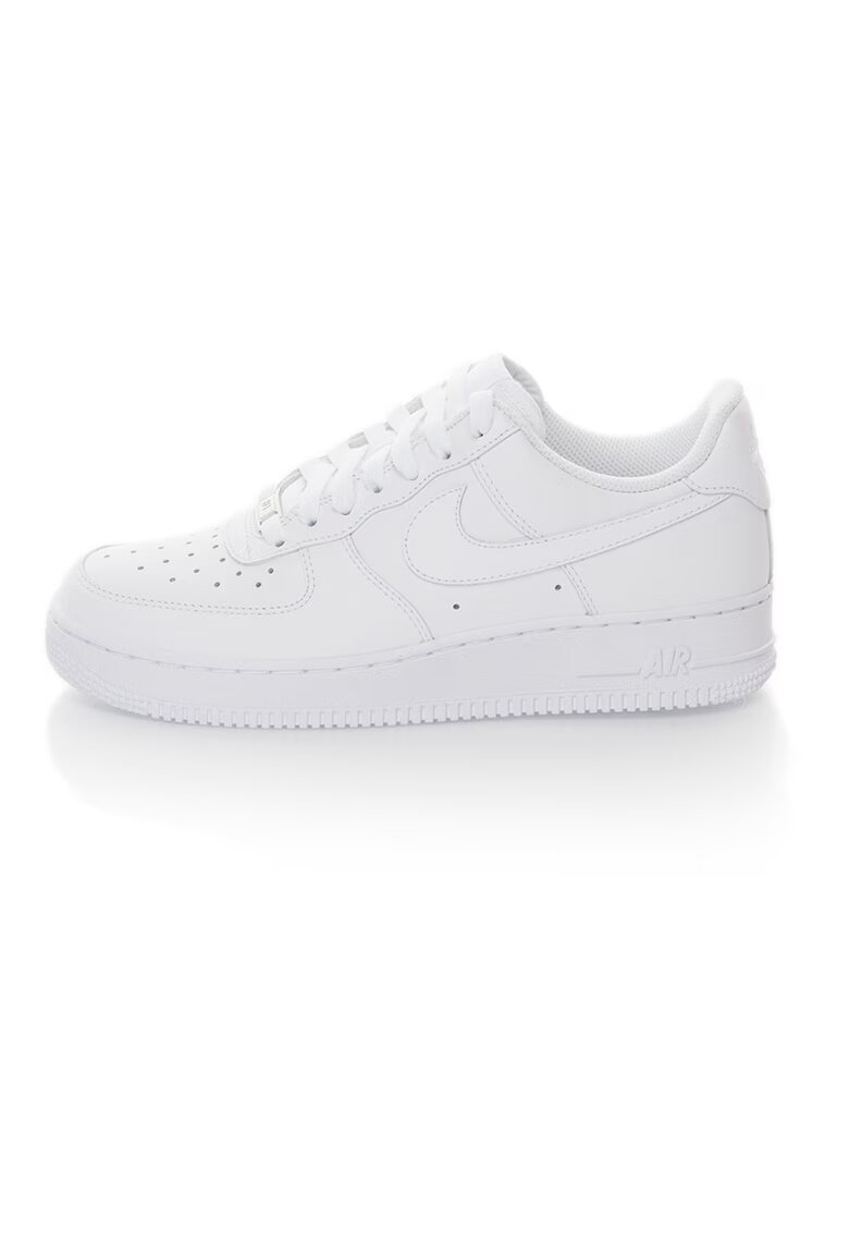 Nike Pantofi sport albi de piele Air Force 1