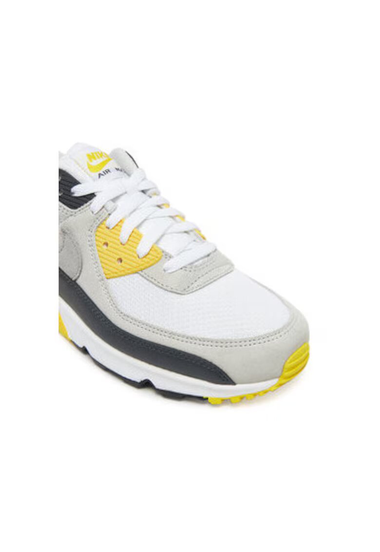 Nike Pantofi sport barbati - DM0029 - Piele naturala - 42 EU - Alb/Gri/Galben - Alb/Gri/Galben