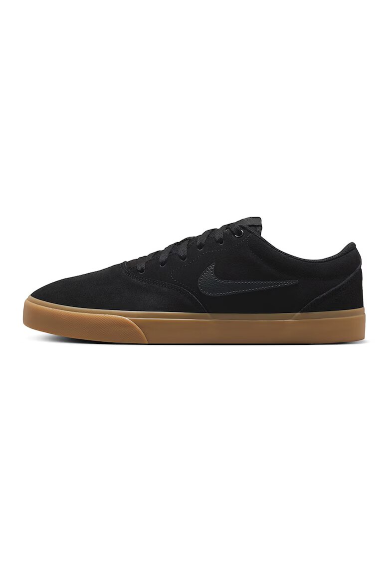 Nike Pantofi sport Charge low-cut din piele intoarsa - Negru/Gri antracit