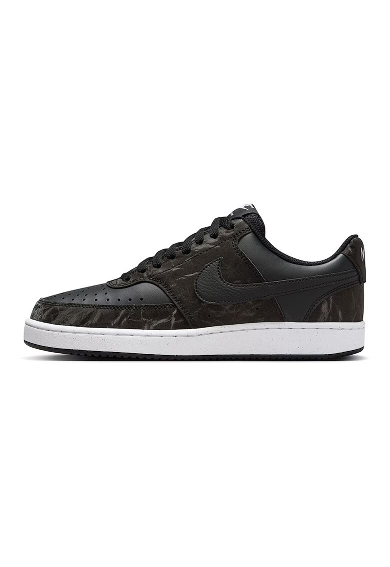 Nike Pantofi sport COURT VISION LO NN din piele ecologica - Negru/Negru stins/Gri inchis