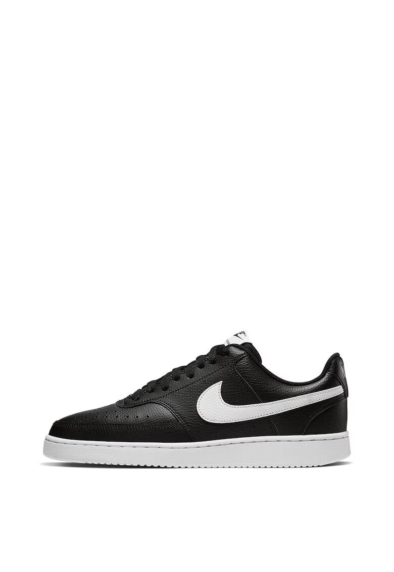 Nike Pantofi sport Court Vision Low cu garnituri din piele - Negru stins