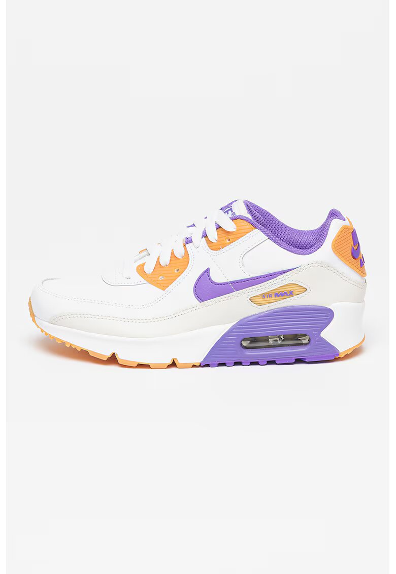 Nike Pantofi sport cu garnituri de piele Air Max 90 - Alb/Ametist