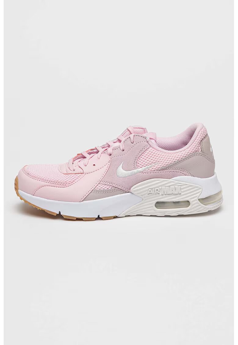 Nike Pantofi sport cu garnituri de piele intoarsa Air Max Excee - Roz pastel/Alb optic/Roz prafuit