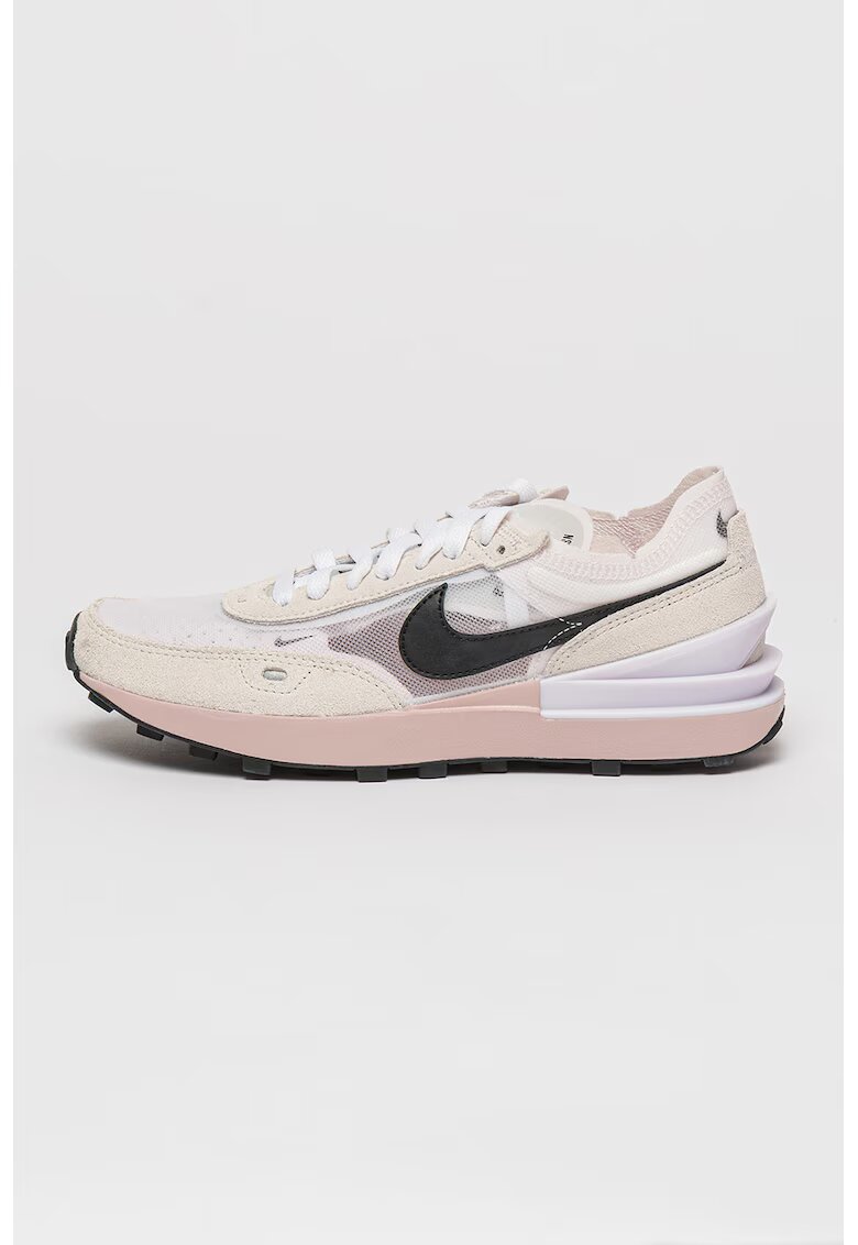 Nike Pantofi sport cu garnituri de piele intoarsa Waffle One - Gri deschis/Lila