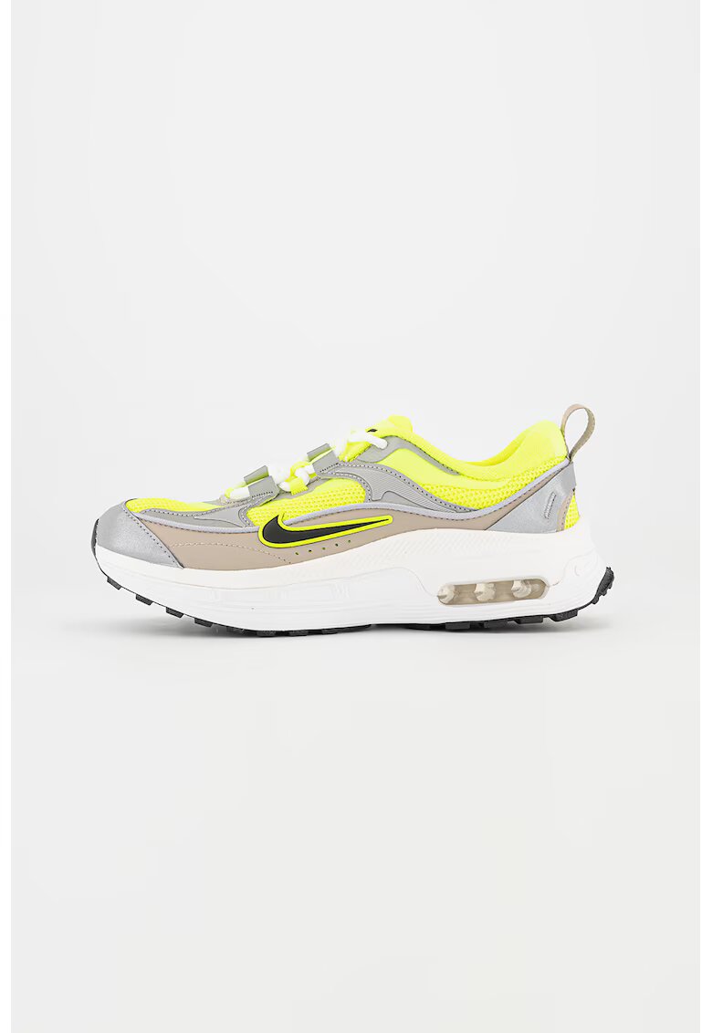 Nike Pantofi sport cu insertii de piele ecologica Air Max Bliss - Gri/Verde neon